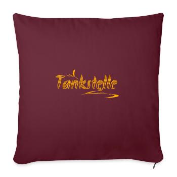 Station-service en tant que station-service - Housse de coussin décorative 45 x 45 cm - bordeaux - Devant