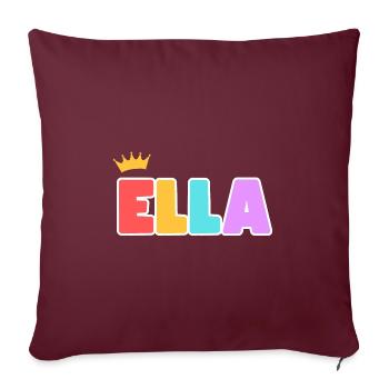 Ella! Personalisierbar - Sofakissenbezug 45 x 45 cm - Burgunderrot - Vorne