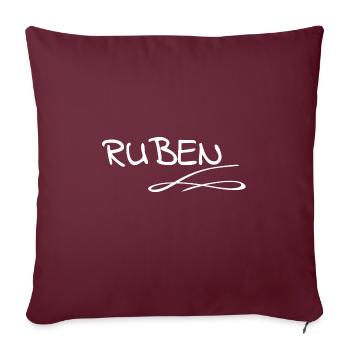 Ruben - Sofakissenbezug 45 x 45 cm - Burgunderrot - Vorne