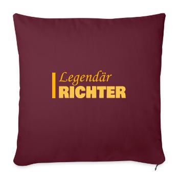 Profession : Juge - Housse de coussin décorative 45 x 45 cm - bordeaux - Devant