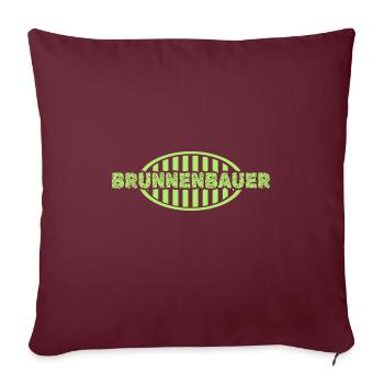 Job Well Builder - Housse de coussin décorative 45 x 45 cm - bordeaux - Devant