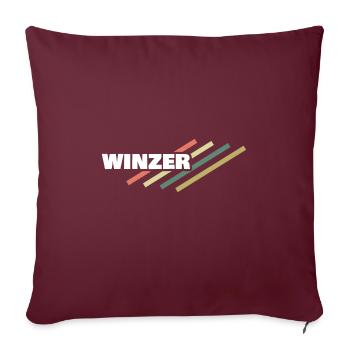 Arbeitsplatz Winzer - Sofakissenbezug 45 x 45 cm - Burgunderrot - Vorne