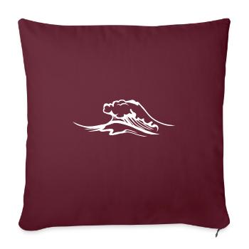 vague mer cadeau surf surf vagues mer vagues - Housse de coussin décorative 45 x 45 cm - bordeaux - Devant