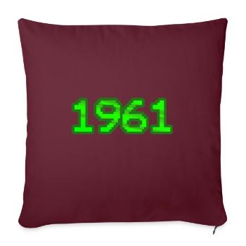 Nerd 1961 - Housse de coussin décorative 45 x 45 cm - bordeaux - Devant