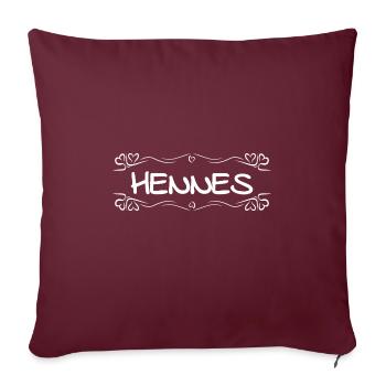 Name Hennes - Sofakissenbezug 45 x 45 cm - Burgunderrot - Vorne