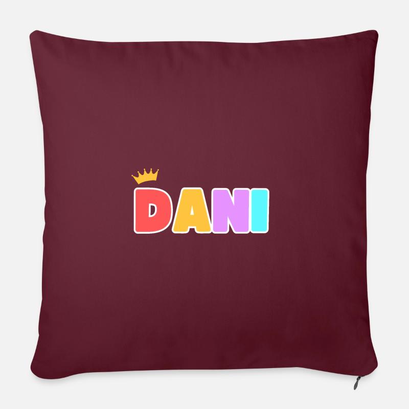 Dani! Customizable - Sofa pillowcase 17,3'' x 17,3'' (45 x 45 cm) - burgundy