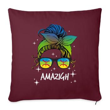 Amazigh - Sofakissenbezug 45 x 45 cm - Burgunderrot - Vorne