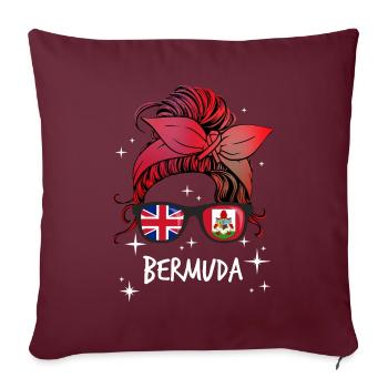 Bermuda - Sofakissenbezug 45 x 45 cm - Burgunderrot - Vorne