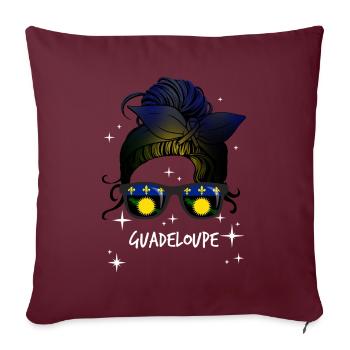 Guadeloupe - Housse de coussin décorative 45 x 45 cm - bordeaux - Devant