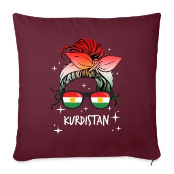 Kurdistan - Housse de coussin décorative 45 x 45 cm - bordeaux - Devant