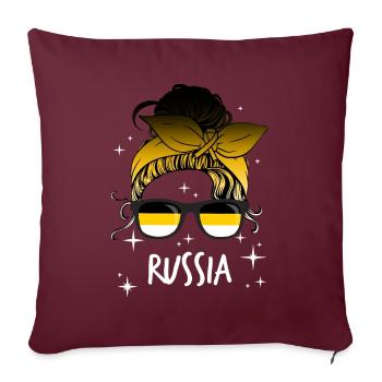 Russisches Kaiserreich - Sofakissenbezug 45 x 45 cm - Burgunderrot - Vorne