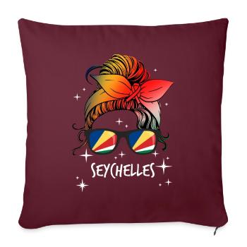 Seychellen - Sofakissenbezug 45 x 45 cm - Burgunderrot - Vorne