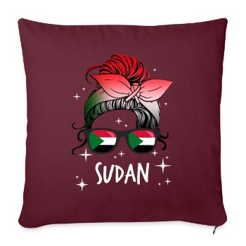 Sudan - Sofakissenbezug 45 x 45 cm - Burgunderrot - Vorne