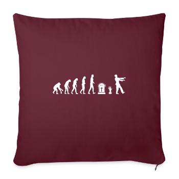 Évolution des zombies - Zombies - Housse de coussin décorative 45 x 45 cm - bordeaux - Devant