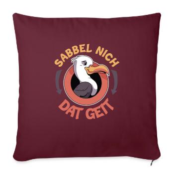 Sabbel nich dat geit Norddeutschland Hamburg Nord - Sofakissenbezug 45 x 45 cm - Burgunderrot - Vorne