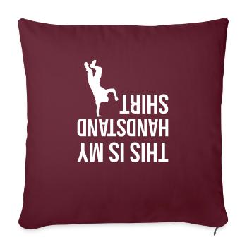This is my Handstand Shirt - Housse de coussin décorative 45 x 45 cm - bordeaux - Devant