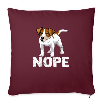 Jack Russel Nope | Les chiens amoureux de chiens race - Housse de coussin décorative 45 x 45 cm - bordeaux - Devant