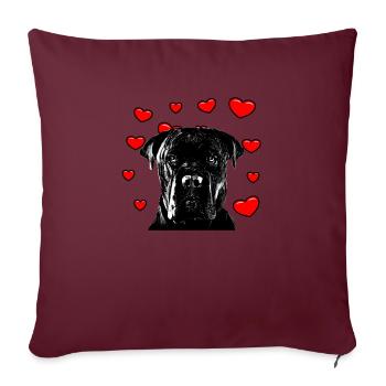 Cane Corso - Sofakissenbezug 45 x 45 cm - Burgunderrot - Vorne