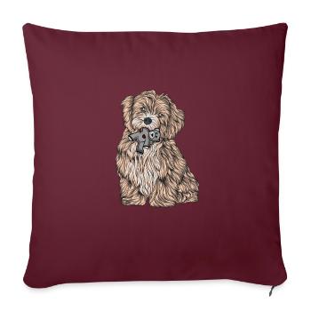Havanais - Housse de coussin décorative 45 x 45 cm - bordeaux - Devant