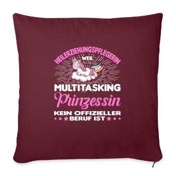 Heilerziehungspfleger Heilerziehungspflege hep - Sofakissenbezug 45 x 45 cm - Burgunderrot - Vorne