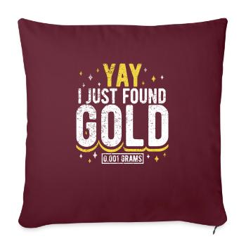 Inondation d’or Extraction d’or - Housse de coussin décorative 45 x 45 cm - bordeaux - Devant