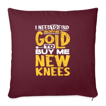 Inondation d’or Extraction d’or - Housse de coussin décorative 45 x 45 cm - bordeaux - Devant