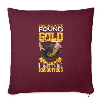 Inondation d’or Extraction d’or - Housse de coussin décorative 45 x 45 cm - bordeaux - Devant
