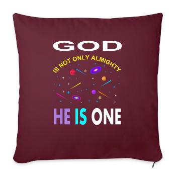 Allah ist einzig Gott ist allmächtig Muslim gift - Sofakissenbezug 45 x 45 cm - Burgunderrot - Vorne