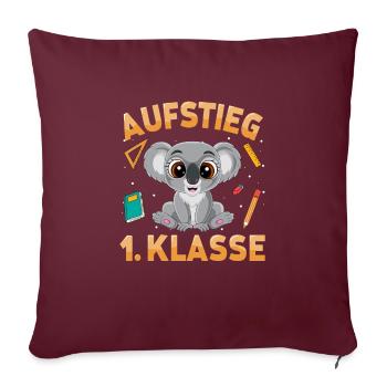 Aufstieg 1. Klasse Koala - Sofakissenbezug 45 x 45 cm - Burgunderrot - Vorne
