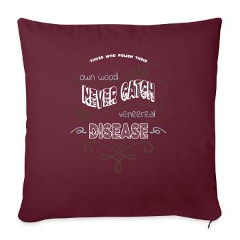 Apprenti Maçon Charpentier à tronçonneuse - Housse de coussin décorative 45 x 45 cm - bordeaux - Devant