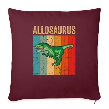 Allosaurus Dinosaure Enfants Dino Cadeau - Housse de coussin décorative 45 x 45 cm - bordeaux - Devant