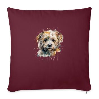 Bolonka Zwetna - Housse de coussin décorative 45 x 45 cm - bordeaux - Devant