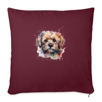 Bolonka Zwetna - Housse de coussin décorative 45 x 45 cm - bordeaux - Devant