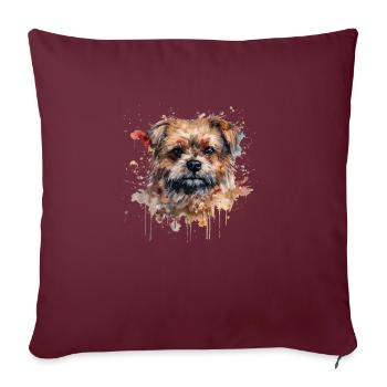 Bolonka Zwetna - Housse de coussin décorative 45 x 45 cm - bordeaux - Devant