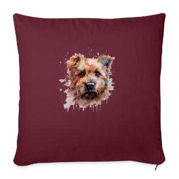 Bolonka Zwetna - Housse de coussin décorative 45 x 45 cm - bordeaux - Devant