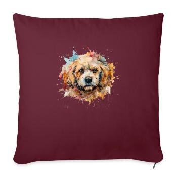 Bolonka Zwetna - Housse de coussin décorative 45 x 45 cm - bordeaux - Devant