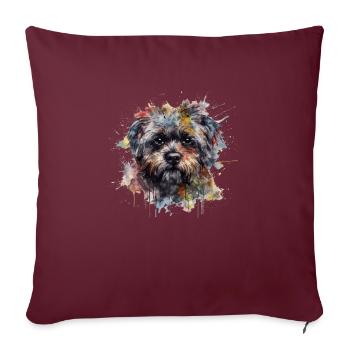 Bolonka Zwetna - Housse de coussin décorative 45 x 45 cm - bordeaux - Devant