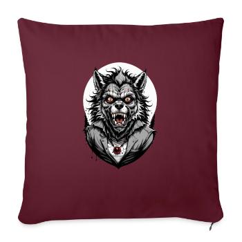 LOUP GAROU costume 11 - Housse de coussin décorative 45 x 45 cm - bordeaux - Devant