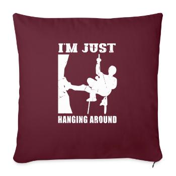 Bûcheron tronçonneuse arboriste - Housse de coussin décorative 45 x 45 cm - bordeaux - Devant