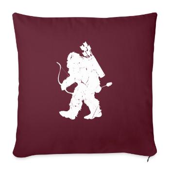 Arc de tir à l’arc - Housse de coussin décorative 45 x 45 cm - bordeaux - Devant