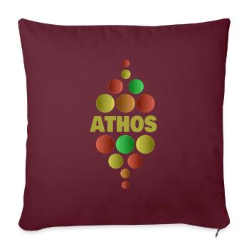 Geschenk für Athos - Sofakissenbezug 45 x 45 cm - Burgunderrot - Vorne