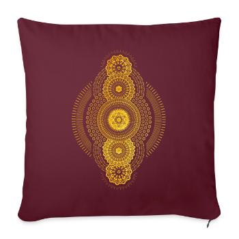 Metatrons Cube Sacred Geomety Esoterik - Sofakissenbezug 45 x 45 cm - Burgunderrot - Vorne