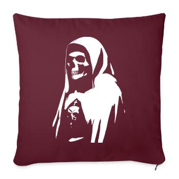 Les ténèbres font signe dans Unholy Nun, Gothique et Occul - Housse de coussin décorative 45 x 45 cm - bordeaux - Devant