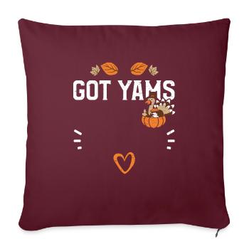 Got Yams - Action de grâce - Housse de coussin décorative 45 x 45 cm - bordeaux - Devant