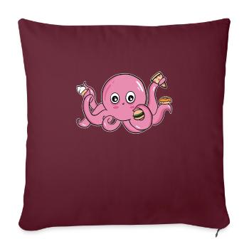 Octopus Ice Squid, restauration rapide multitâche - Housse de coussin décorative 45 x 45 cm - bordeaux - Devant