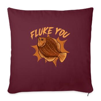 Pêche à la plie Pêche Attrapeur de pêche Plie d’été - Housse de coussin décorative 45 x 45 cm - bordeaux - Devant