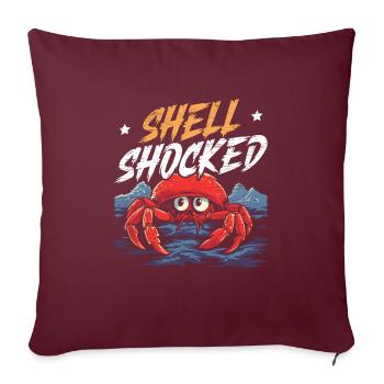 Mignon bernard-l’ermite crabes crustacés - Housse de coussin décorative 45 x 45 cm - bordeaux - Devant