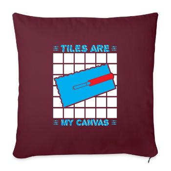 Profession Meilleure idée cadeau carreleur - Housse de coussin décorative 45 x 45 cm - bordeaux - Devant