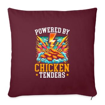 Amateur de fast-food au poulet Hähnchen - Housse de coussin décorative 45 x 45 cm - bordeaux - Devant