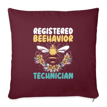 Thérapeute RBT, ingénieur comportemental agréé - Housse de coussin décorative 45 x 45 cm - bordeaux - Devant